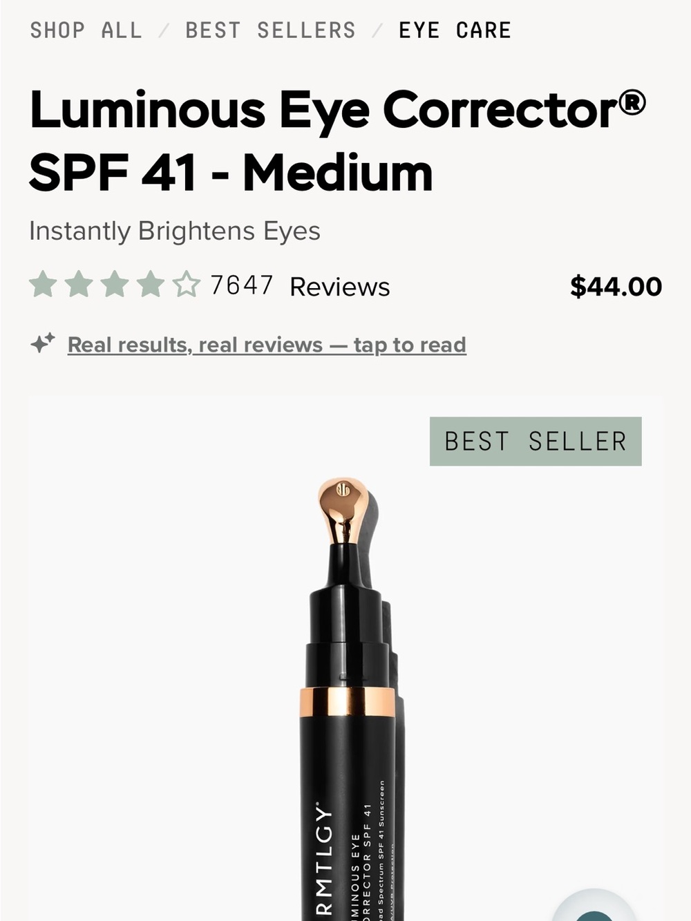 DRMTLGY Luminous Eye Corrector SPF 41 - Medium